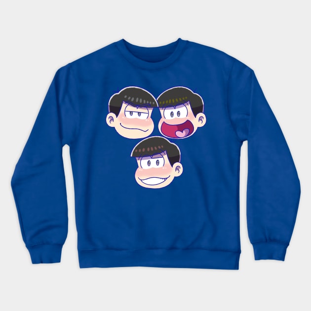 Osomatsu-san : Karamatsu, Jyushimatsu, and Osomatsu Crewneck Sweatshirt by UndertaleSquirrel